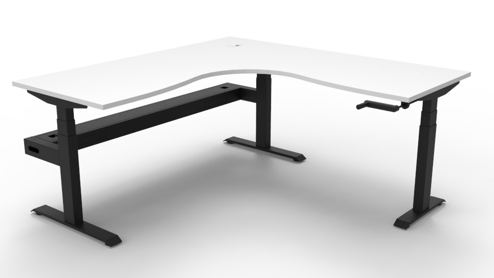 Boost Manual Height Adjustable Corner Desk